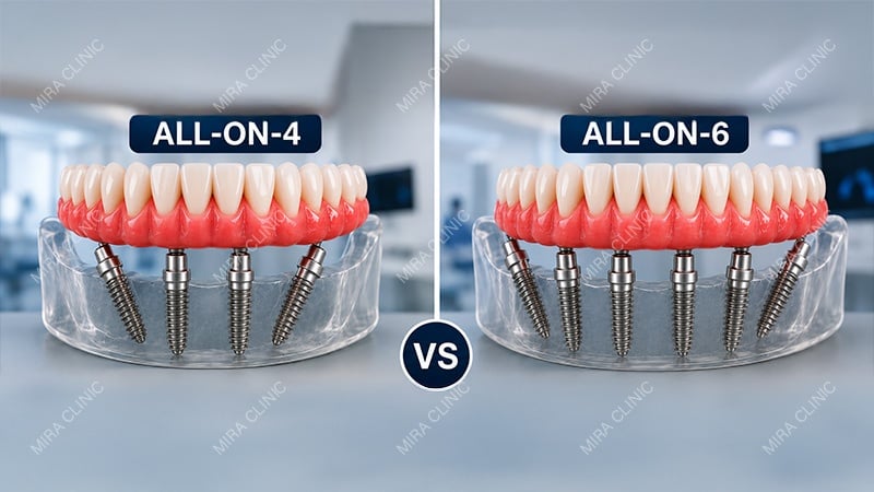 All-on-4 vs All-on-6 Dental Implants